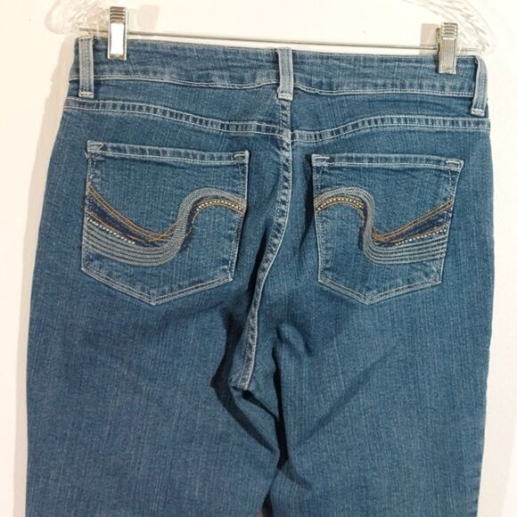 NYDJ Blue Denim Straight Leg Jeans Size 10 - Picture 5 of 13